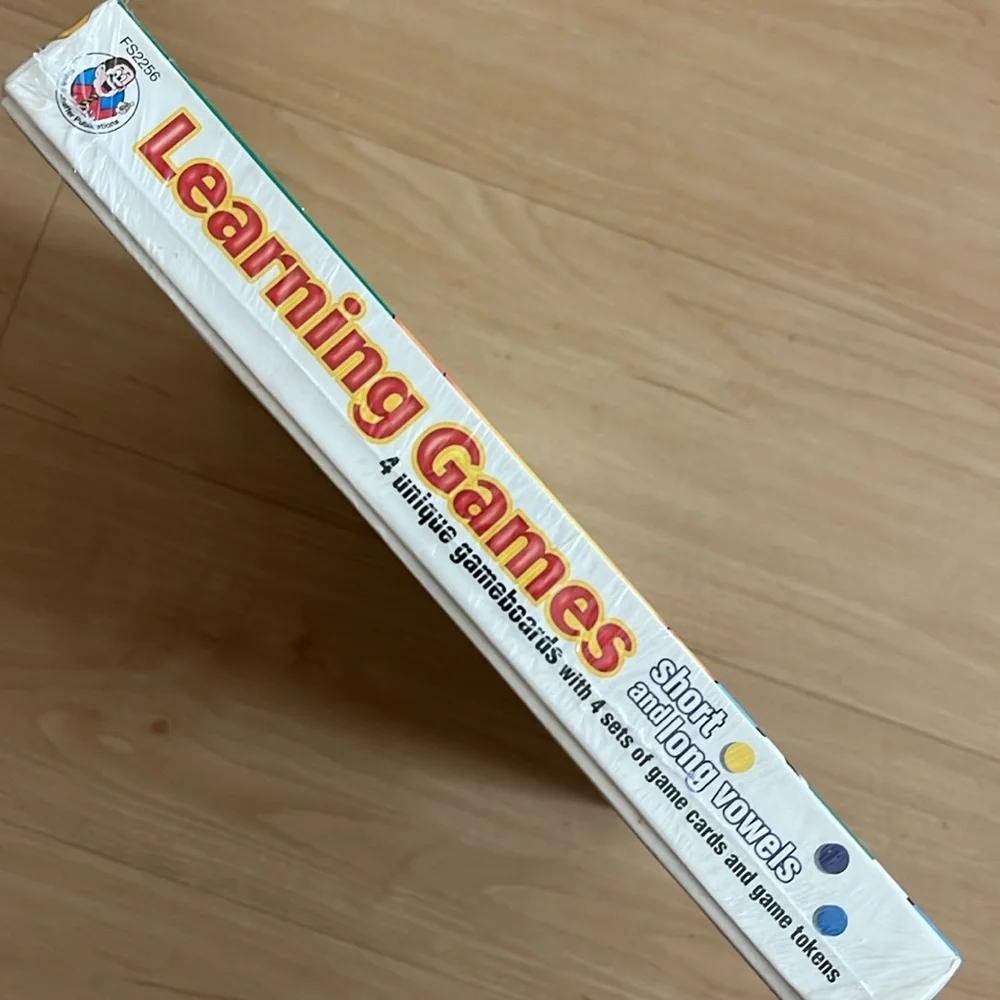 FRANK SCHAFFER AGES 5+ SHORT AND LONG VOWELS 4-GAME BOARDS LEARNING GAMES